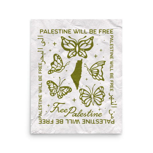 Palestine Will be Free Poster (Monochrome)